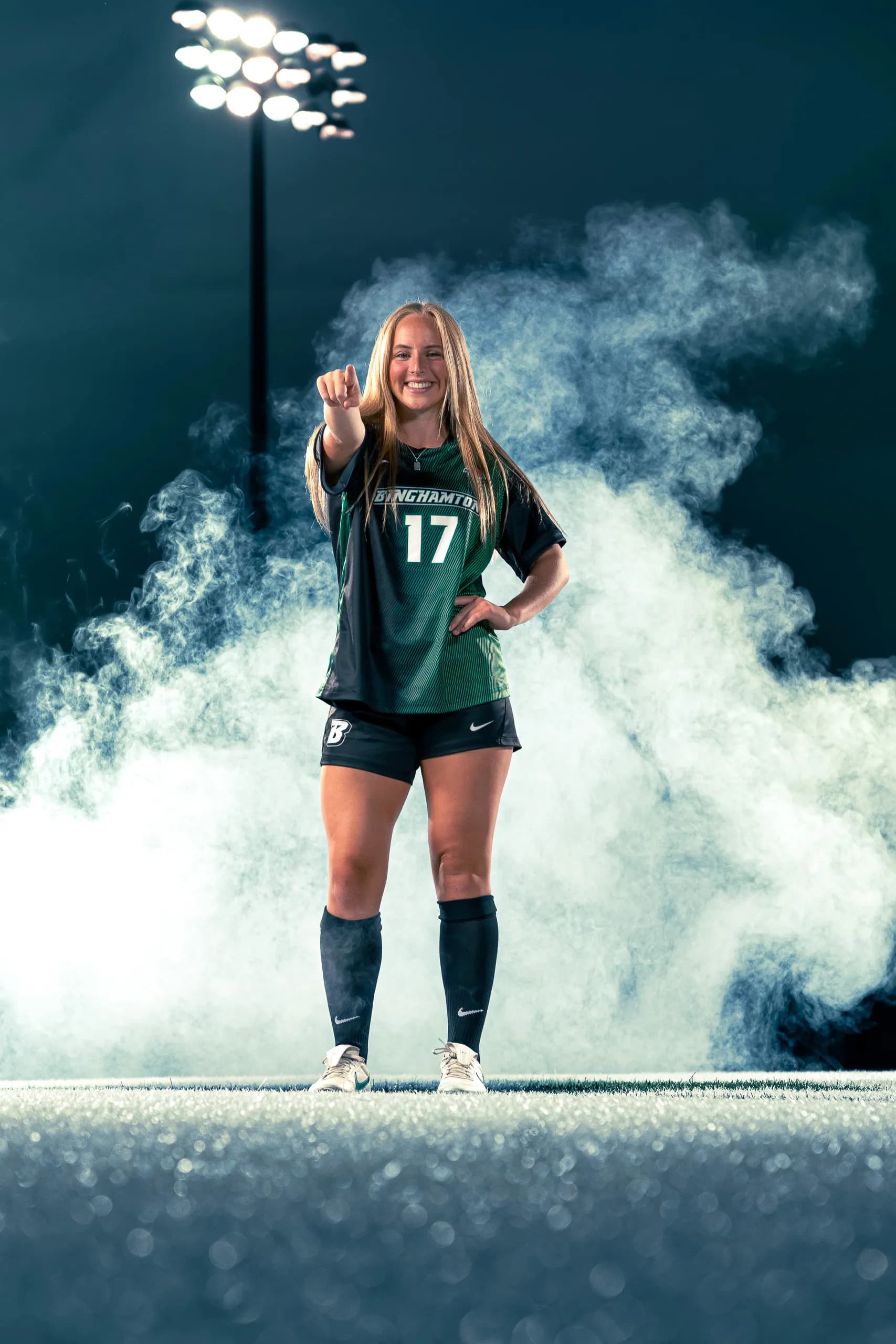 Portrait from the women's soccer media day at Binghamton University in Binghamton, New York