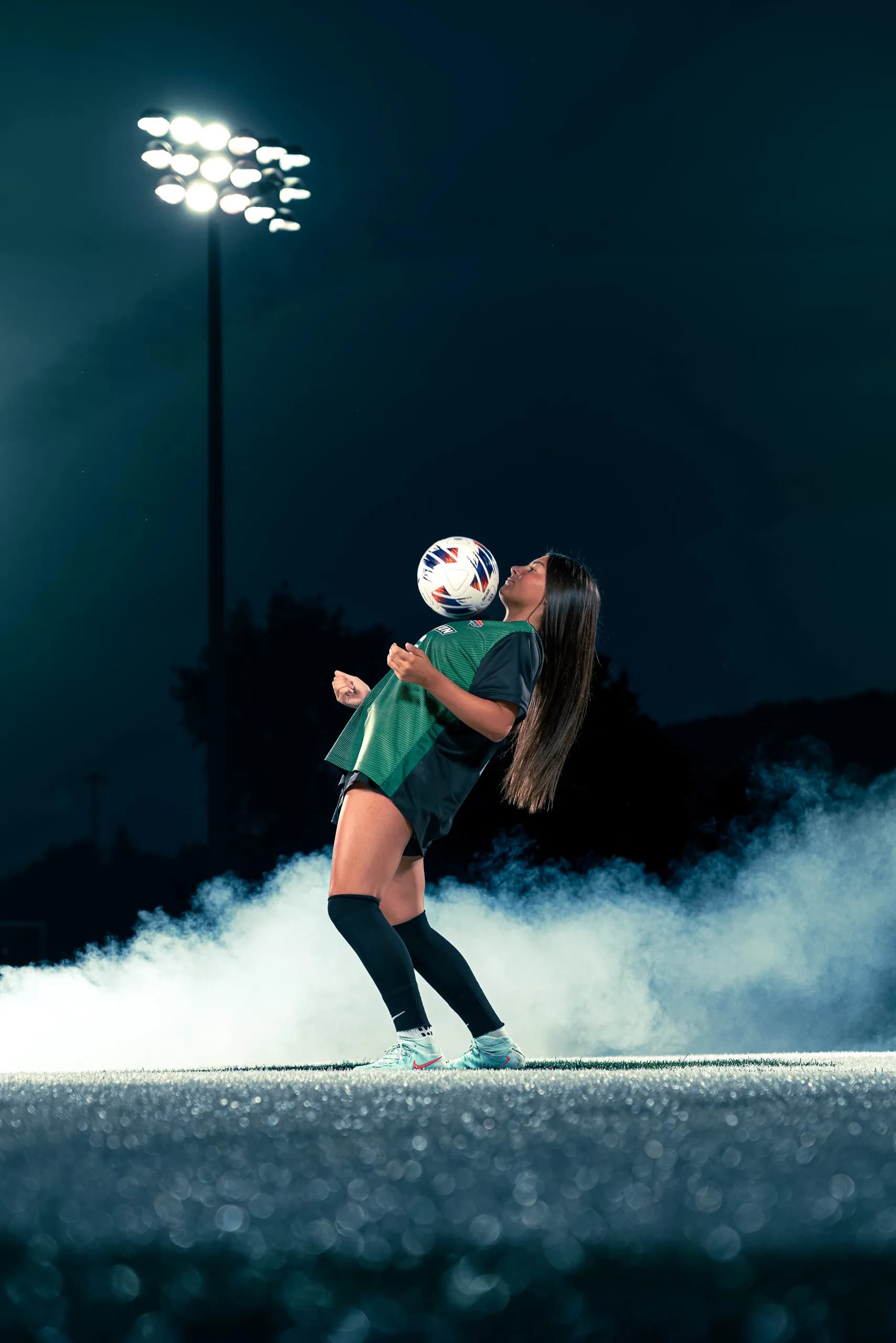Portrait from the women's soccer media day at Binghamton University in Binghamton, New York