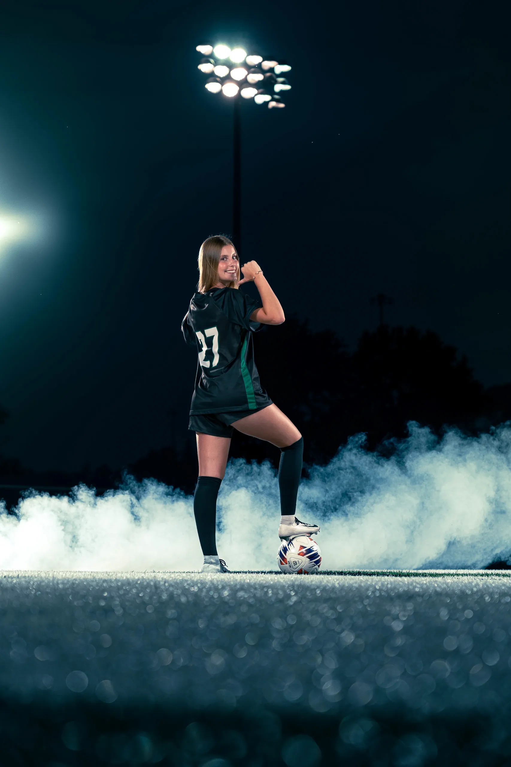 Binghamton University women's soccer media day portrait, Binghamton NY