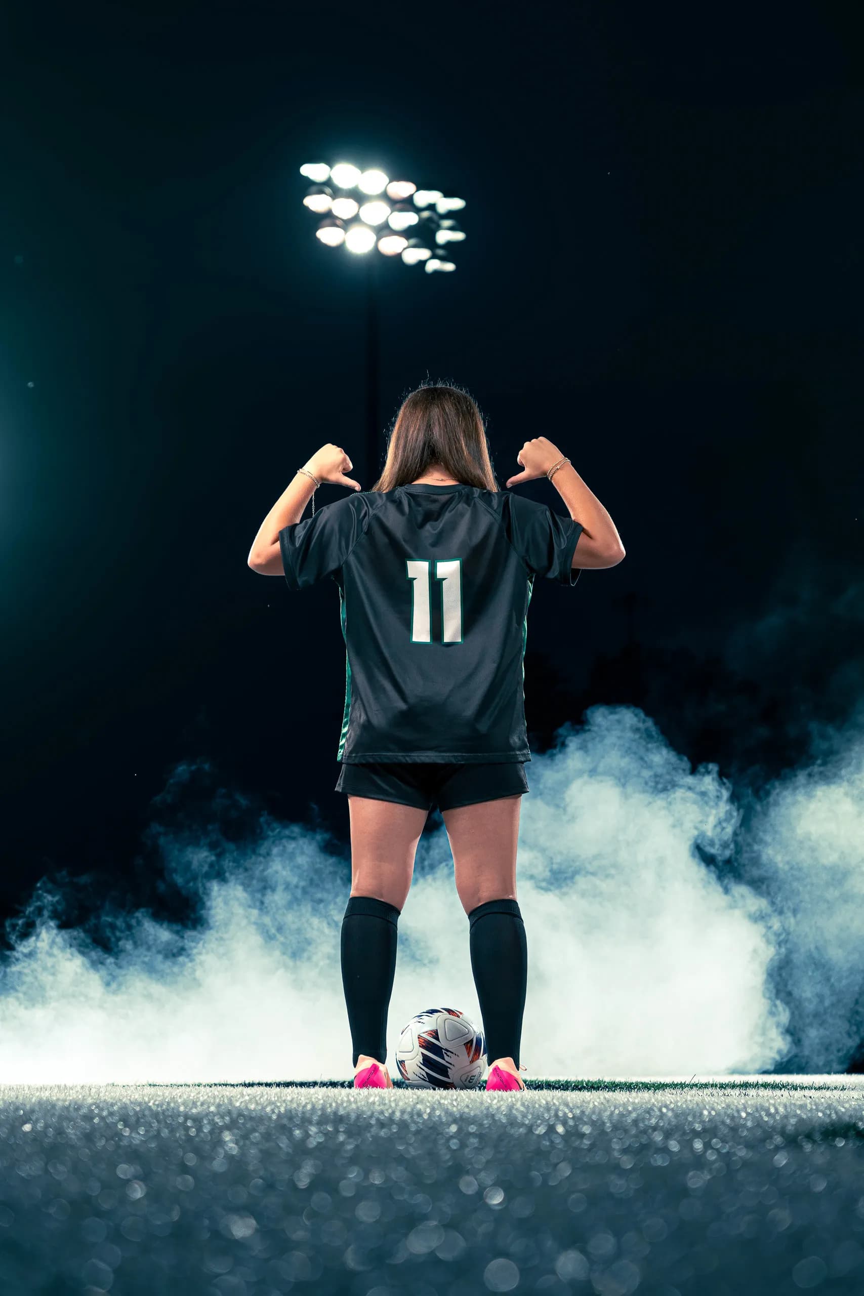 Media day portrait from the Binghamton University women's soccer session in Binghamton, New York