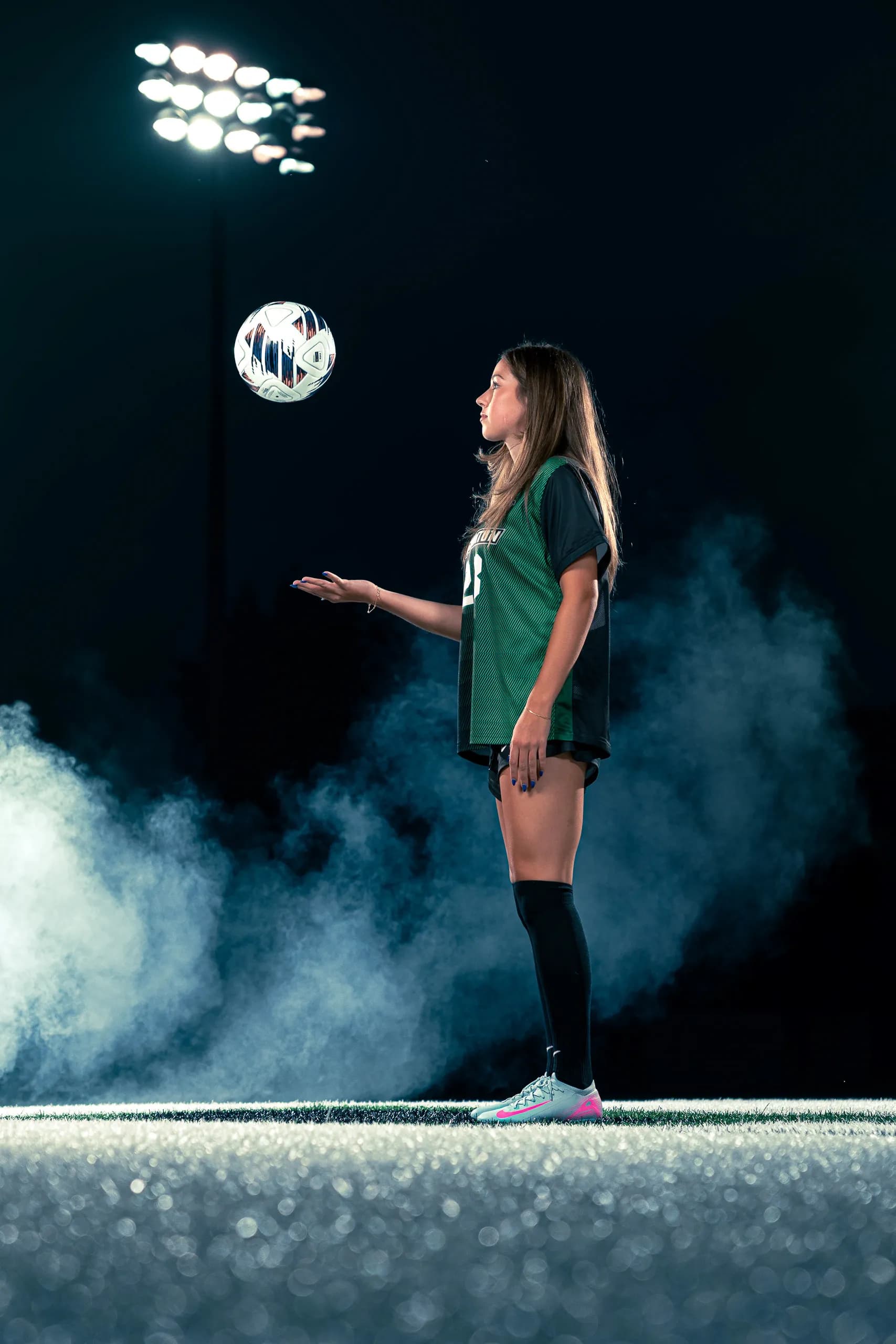 Binghamton University women's soccer media day portrait, Binghamton NY