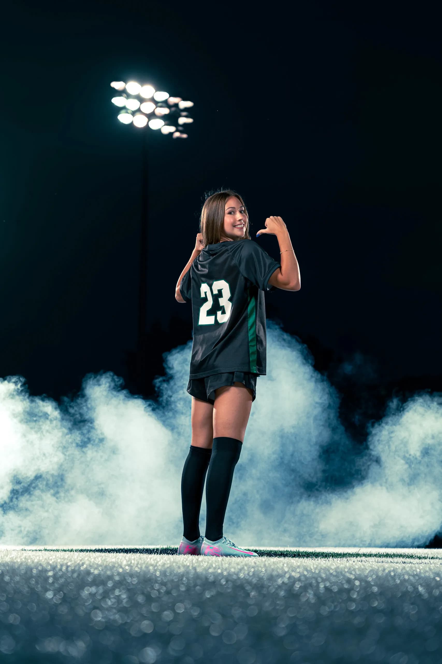 Photo from the Binghamton University women's soccer media day in Binghamton, New York