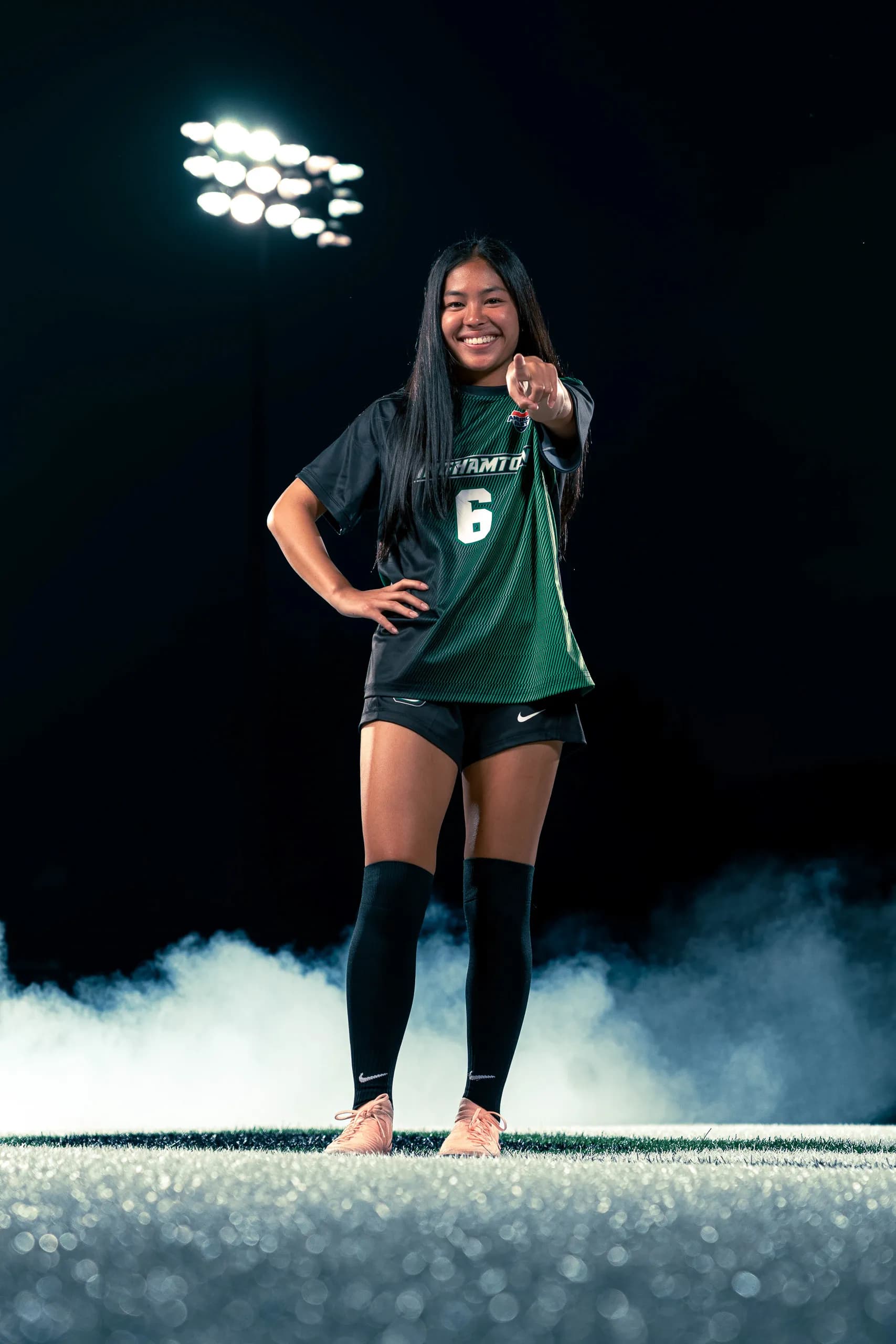Portrait from the women's soccer media day at Binghamton University in Binghamton, New York