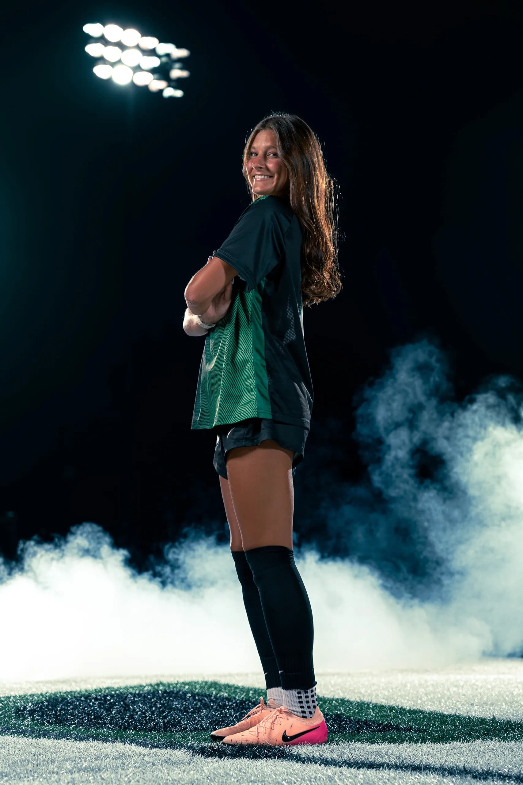 Binghamton University women's soccer media day portrait, Binghamton NY