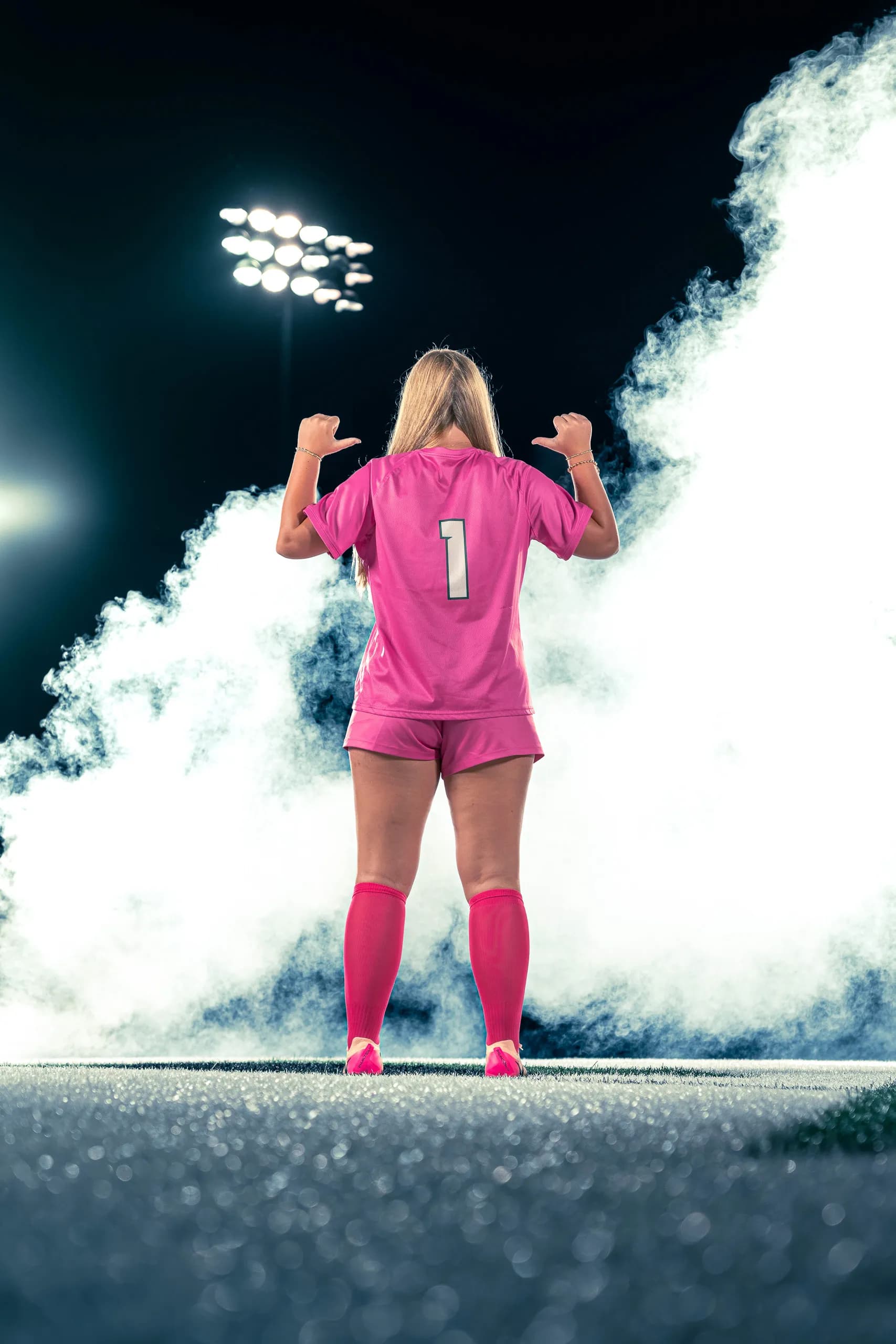 Portrait from the women's soccer media day at Binghamton University in Binghamton, New York