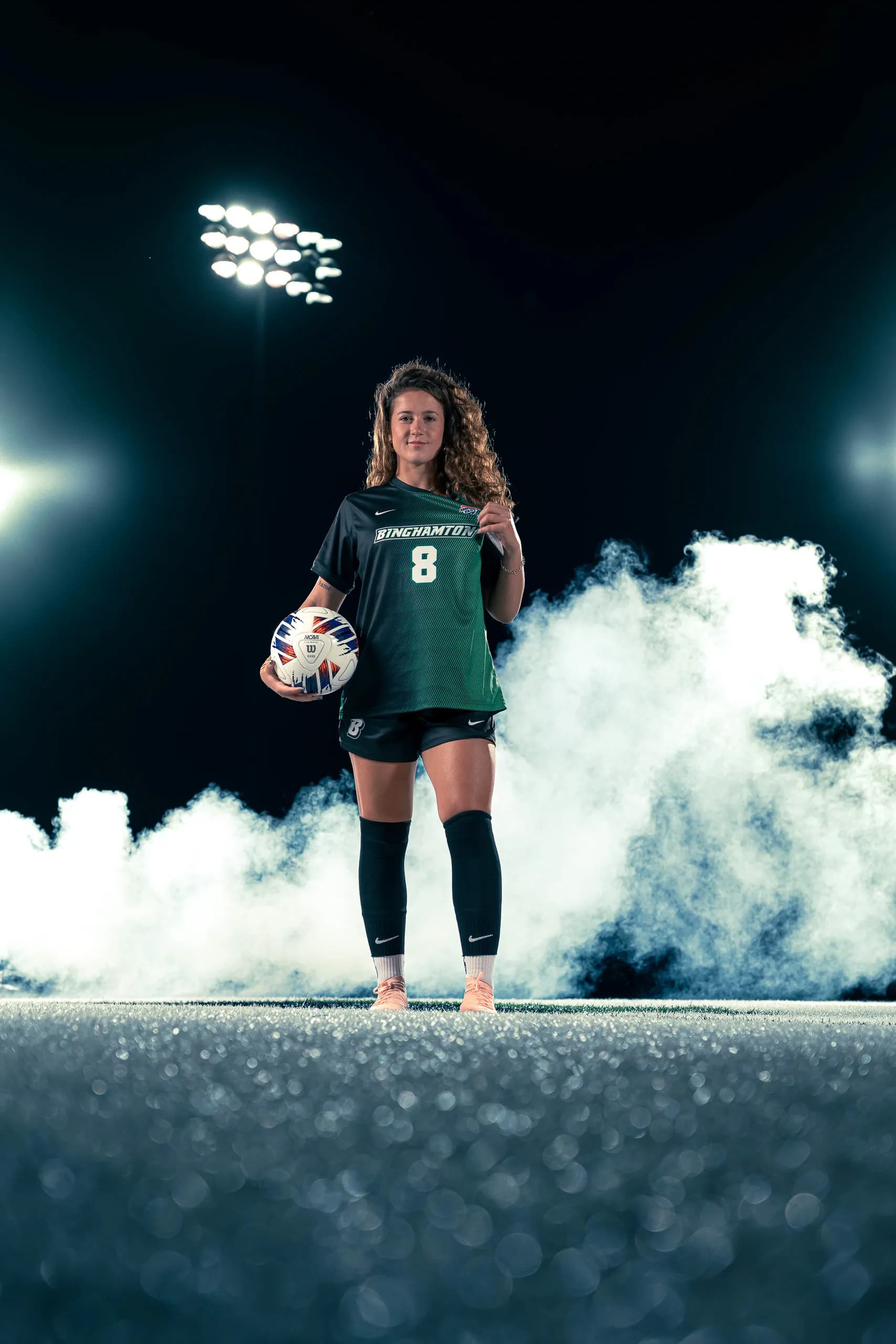 Portrait from the women's soccer media day at Binghamton University in Binghamton, New York