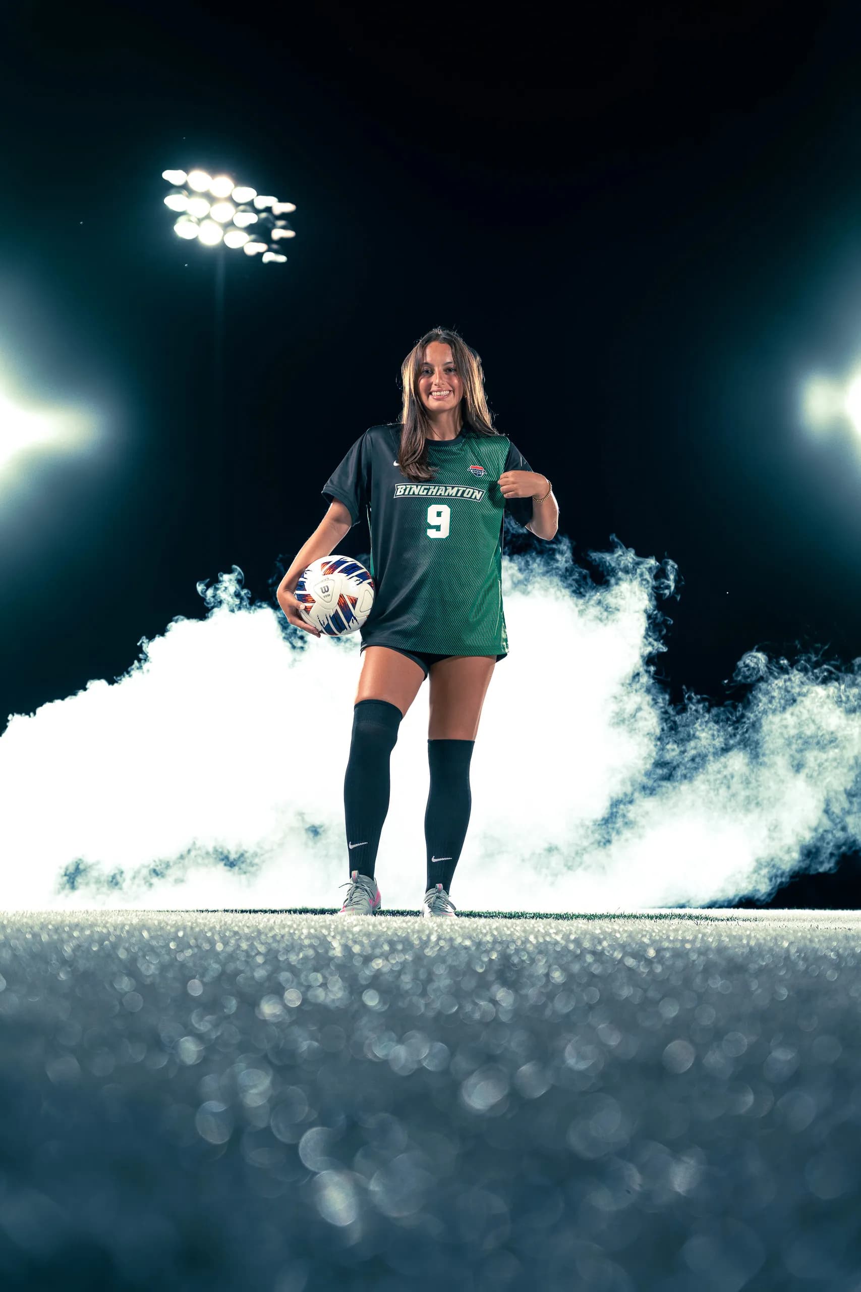 Binghamton University women's soccer media day portrait, Binghamton NY