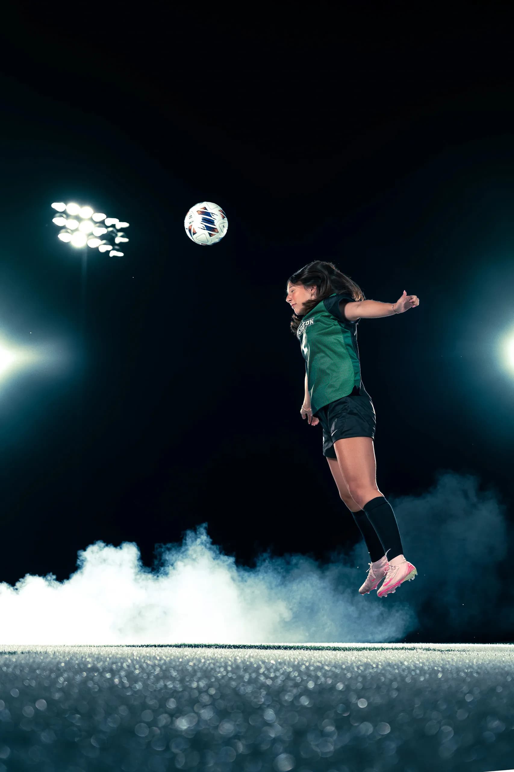 Media day portrait from the Binghamton University women's soccer session in Binghamton, New York