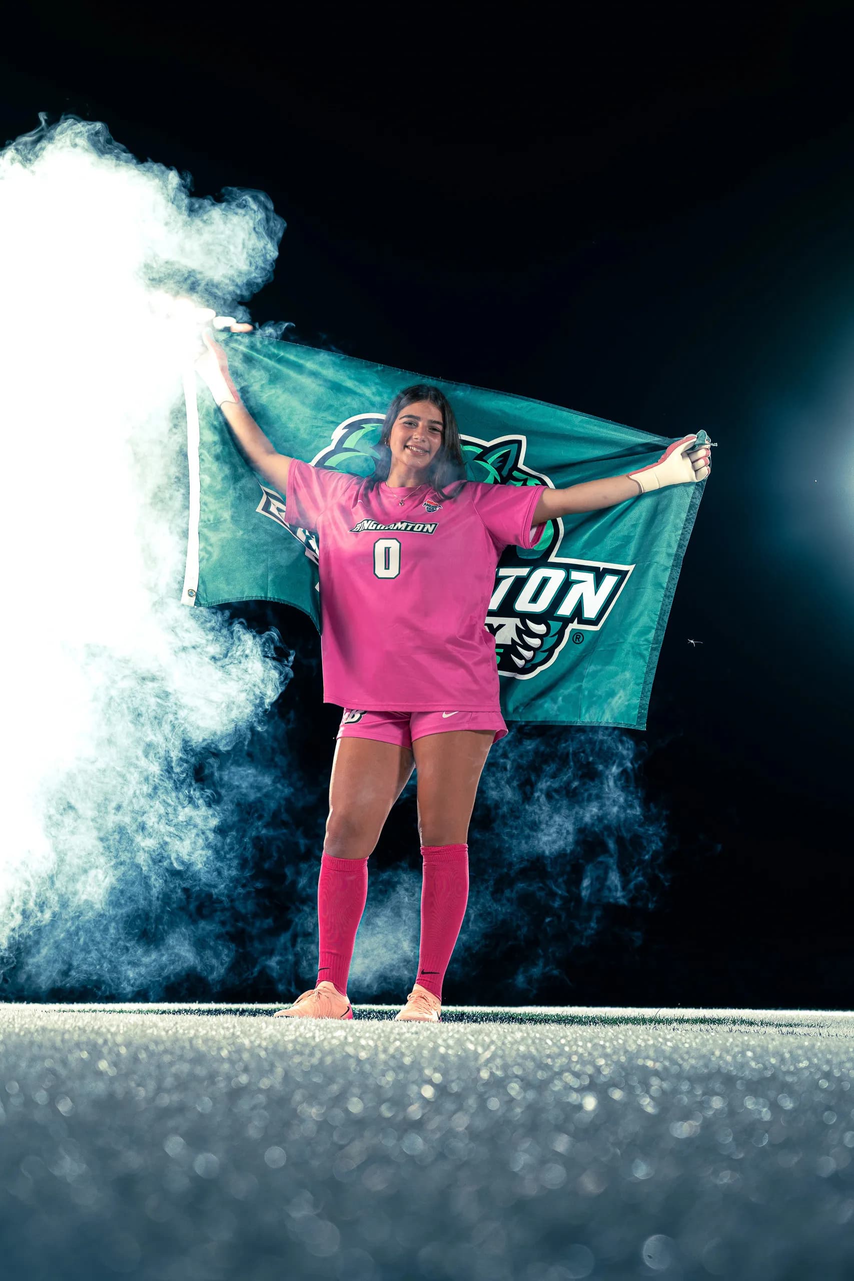 Portrait from the women's soccer media day at Binghamton University in Binghamton, New York