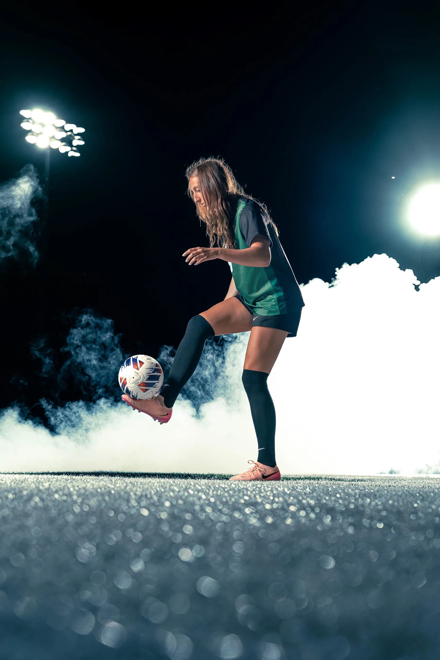 Media day portrait from the Binghamton University women's soccer session in Binghamton, New York