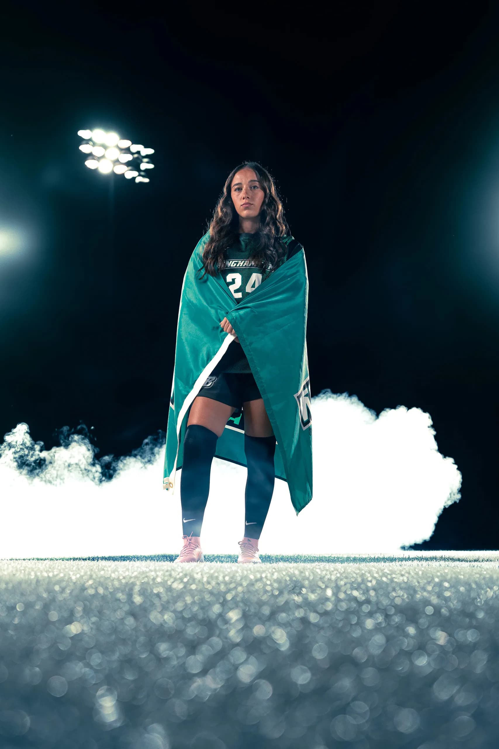 Portrait from the women's soccer media day at Binghamton University in Binghamton, New York