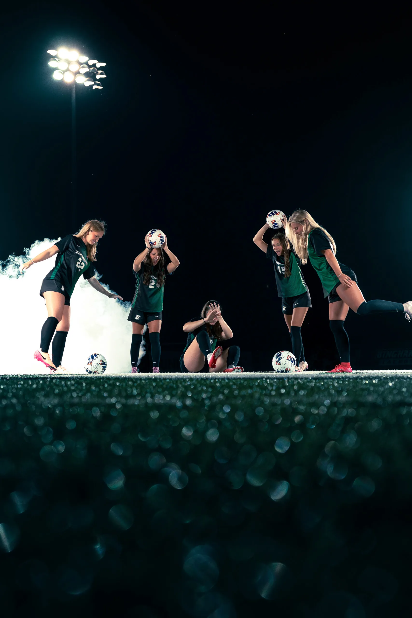 Photo from the Binghamton University women's soccer media day in Binghamton, New York