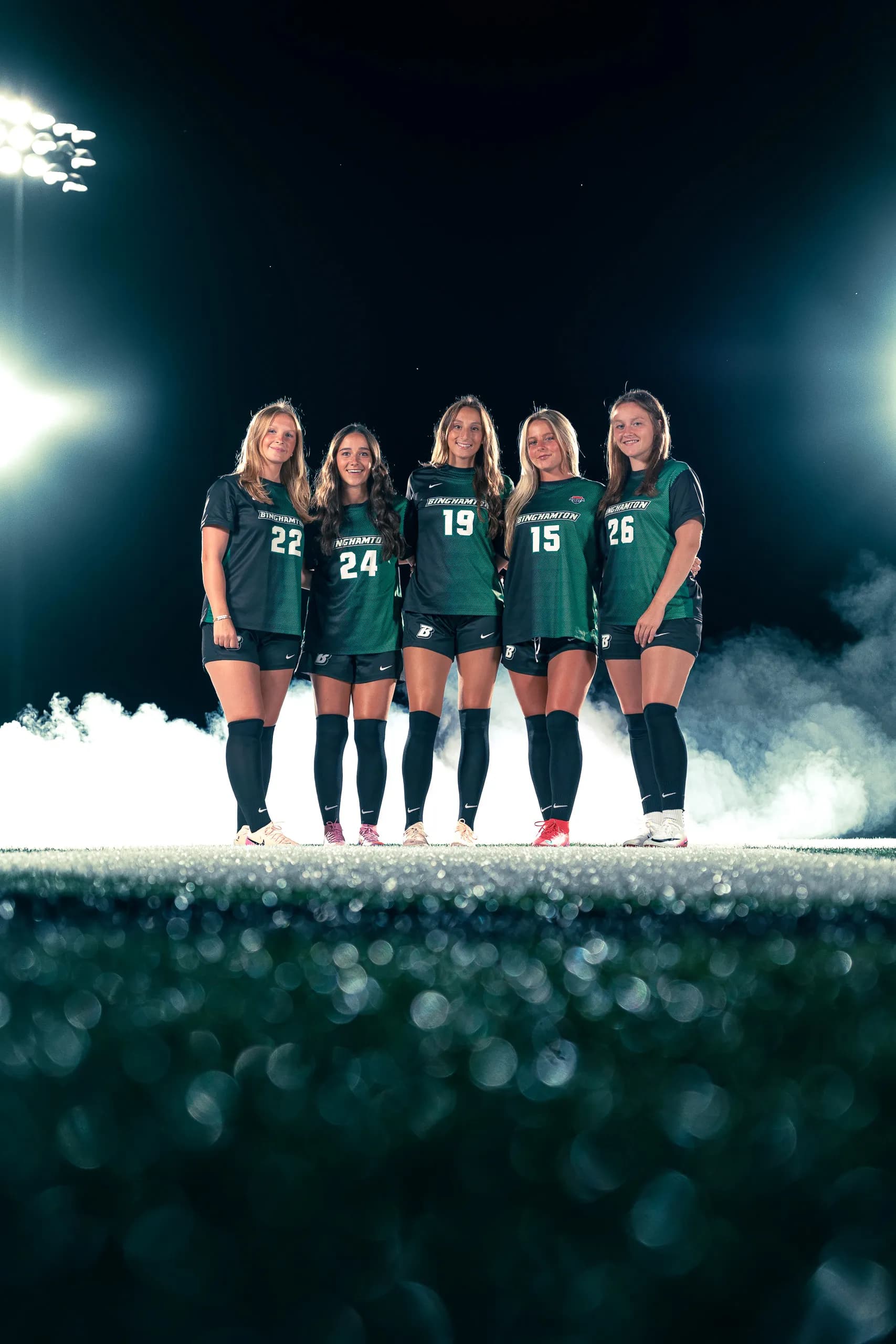 Binghamton University women's soccer media day portrait in Binghamton, New York
