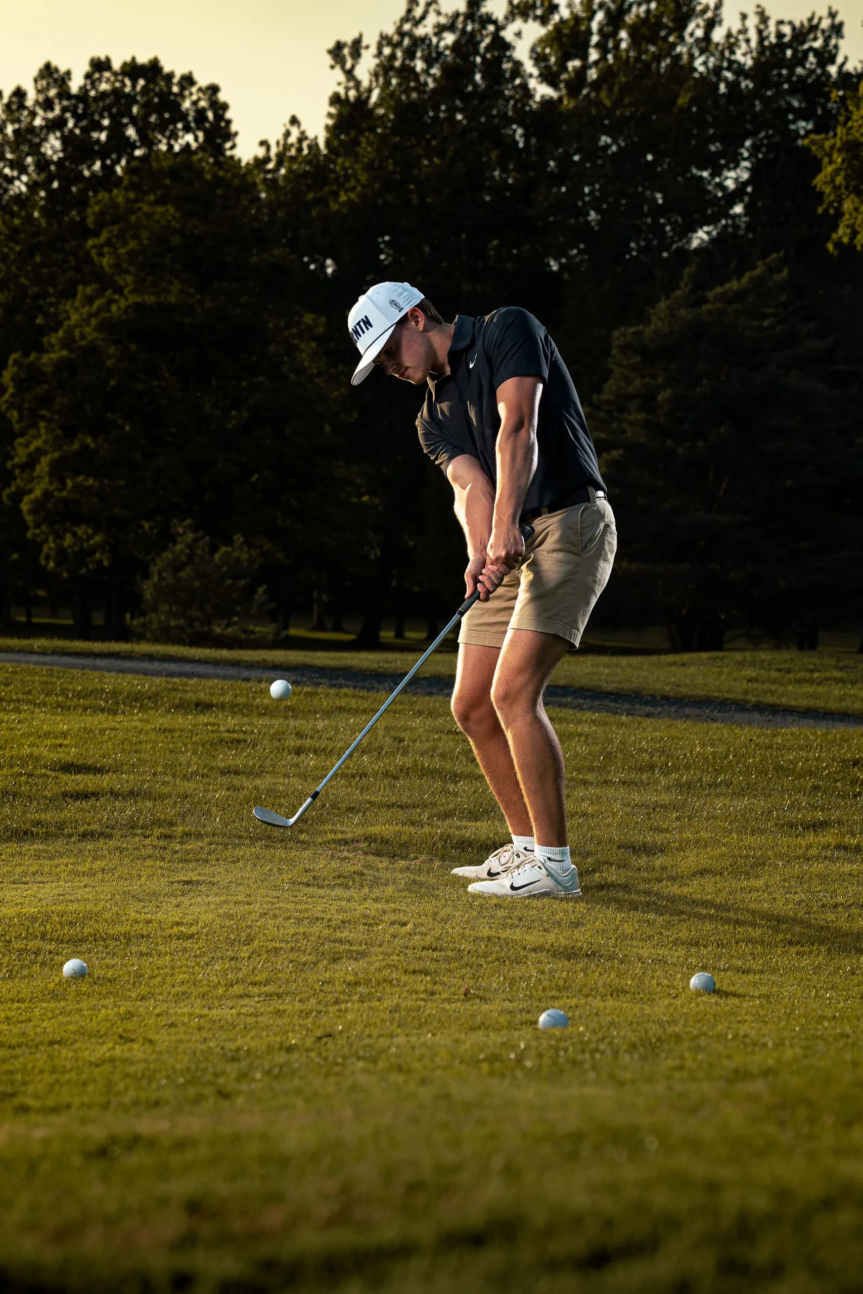 Golf sportrait with Talon D. on a golf course in Mansfield, PA