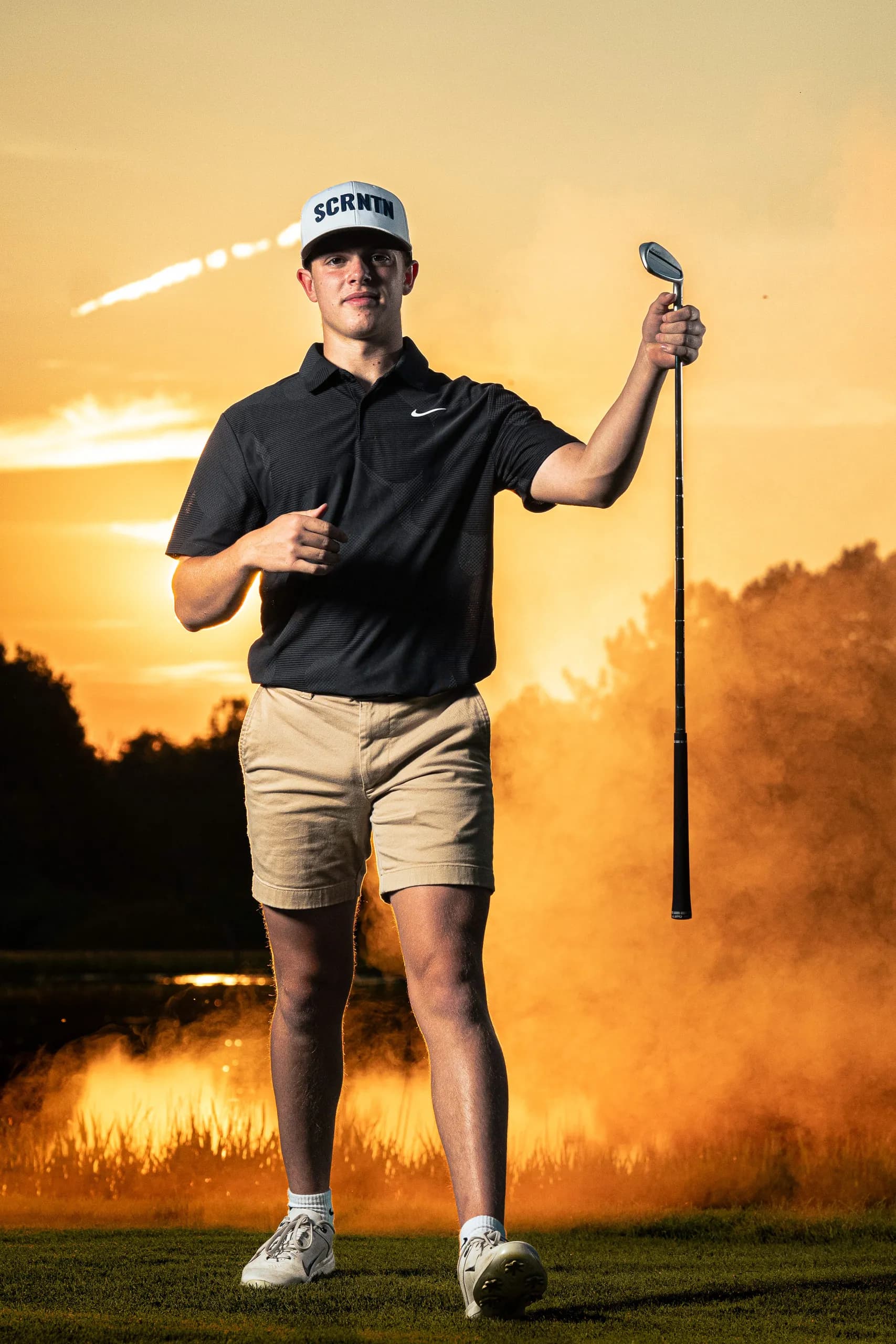 Golf sportrait with Talon D. on a golf course in Mansfield, PA