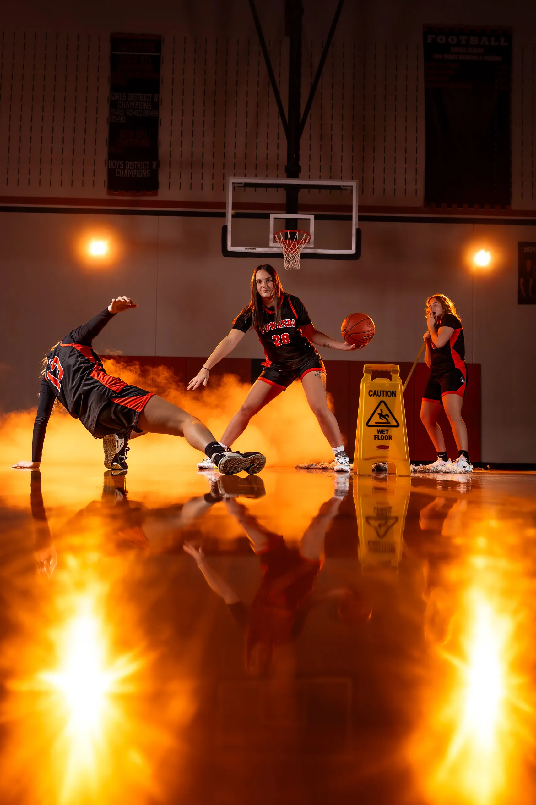 Photo from the Towanda girls basketball media day in Towanda, Pennsylvania