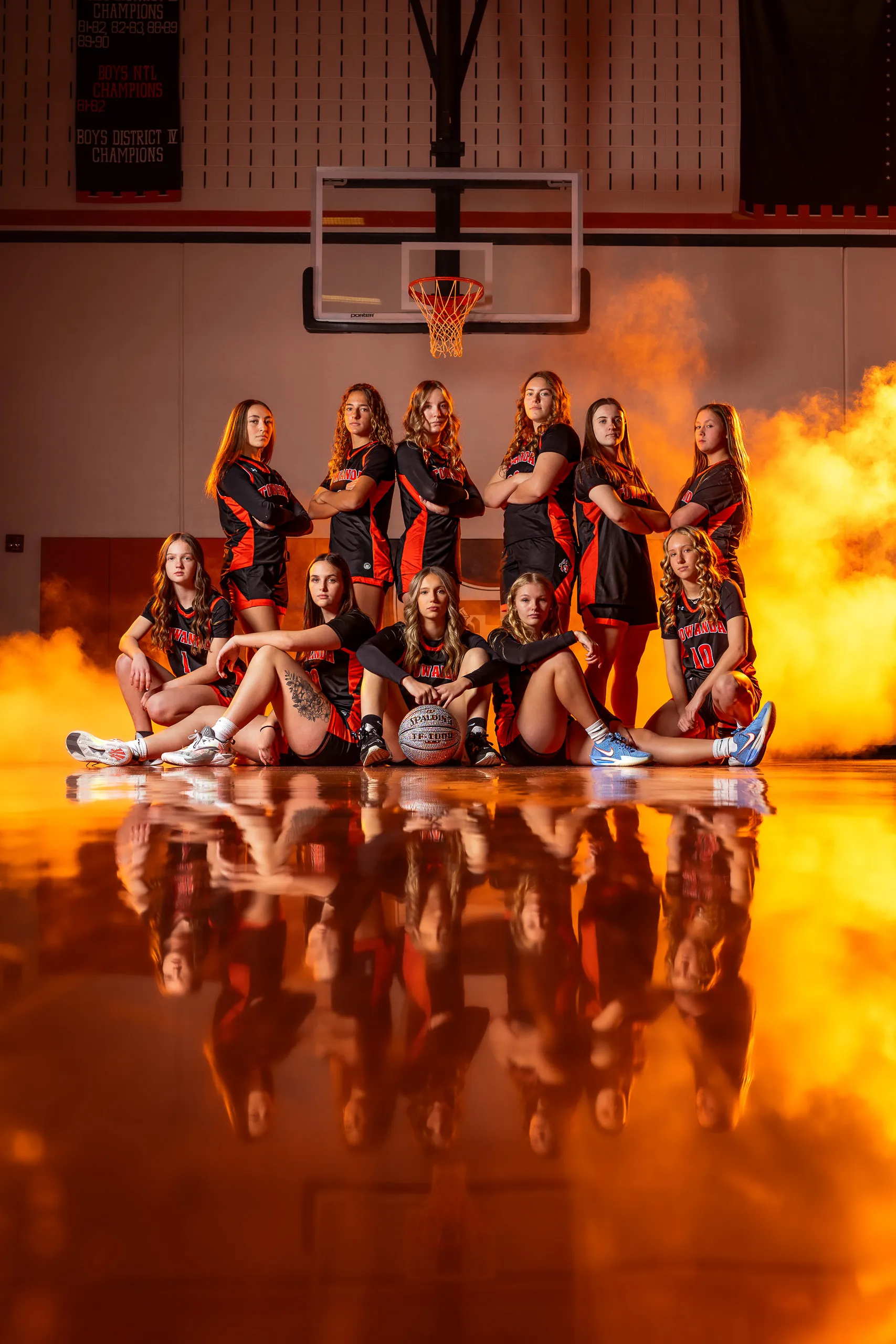 Media day portrait from the Towanda girls basketball session in Towanda, PA