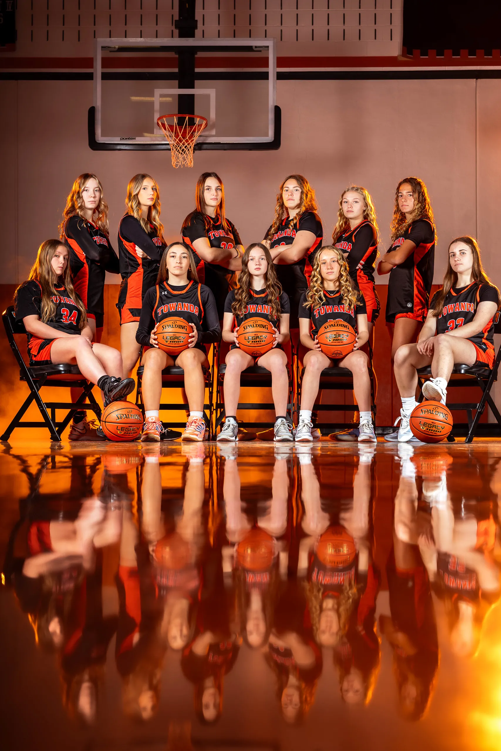 Photo from the Towanda girls basketball media day in Towanda, Pennsylvania
