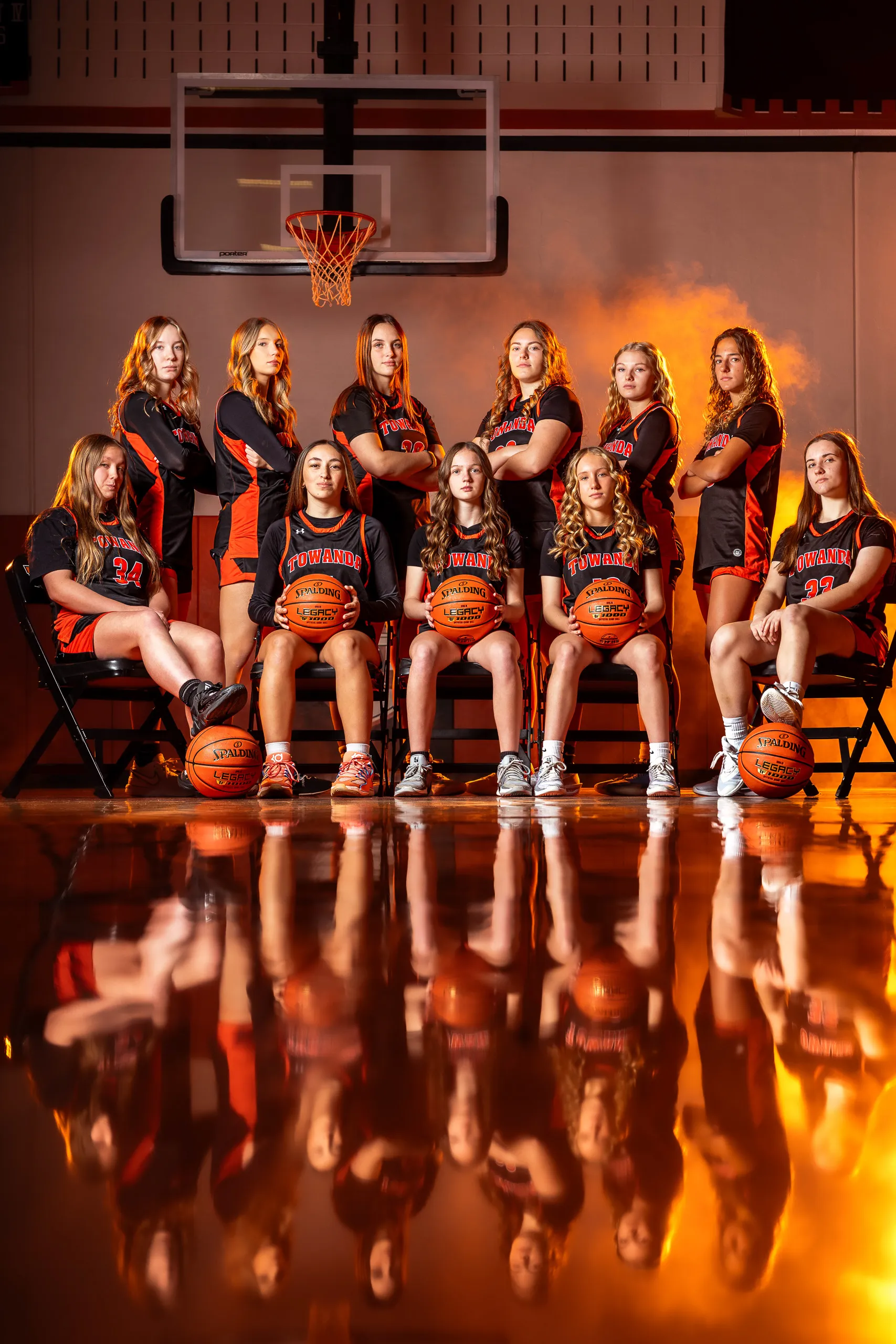 Photo from the Towanda girls basketball media day in Towanda, Pennsylvania