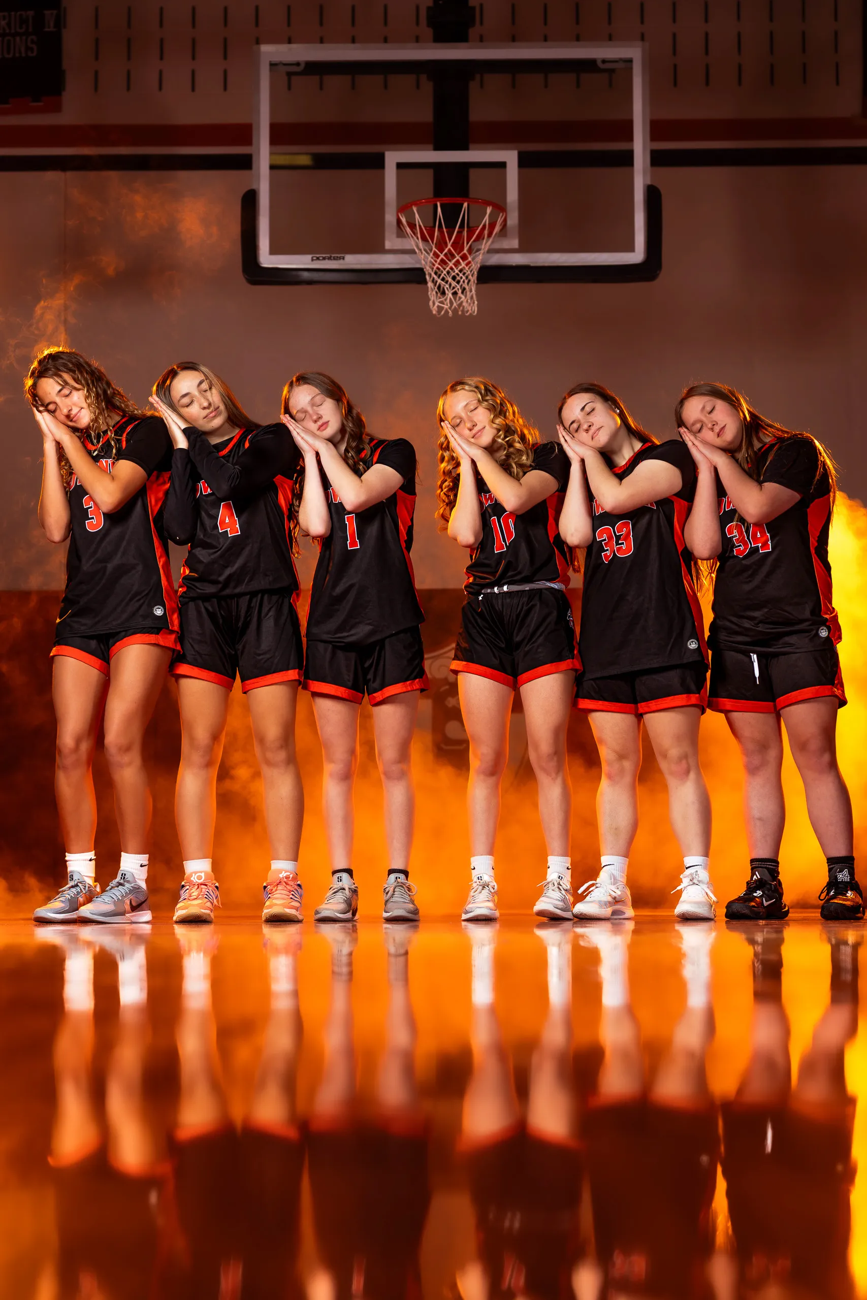 Media day portrait from the Towanda girls basketball session in Towanda, PA