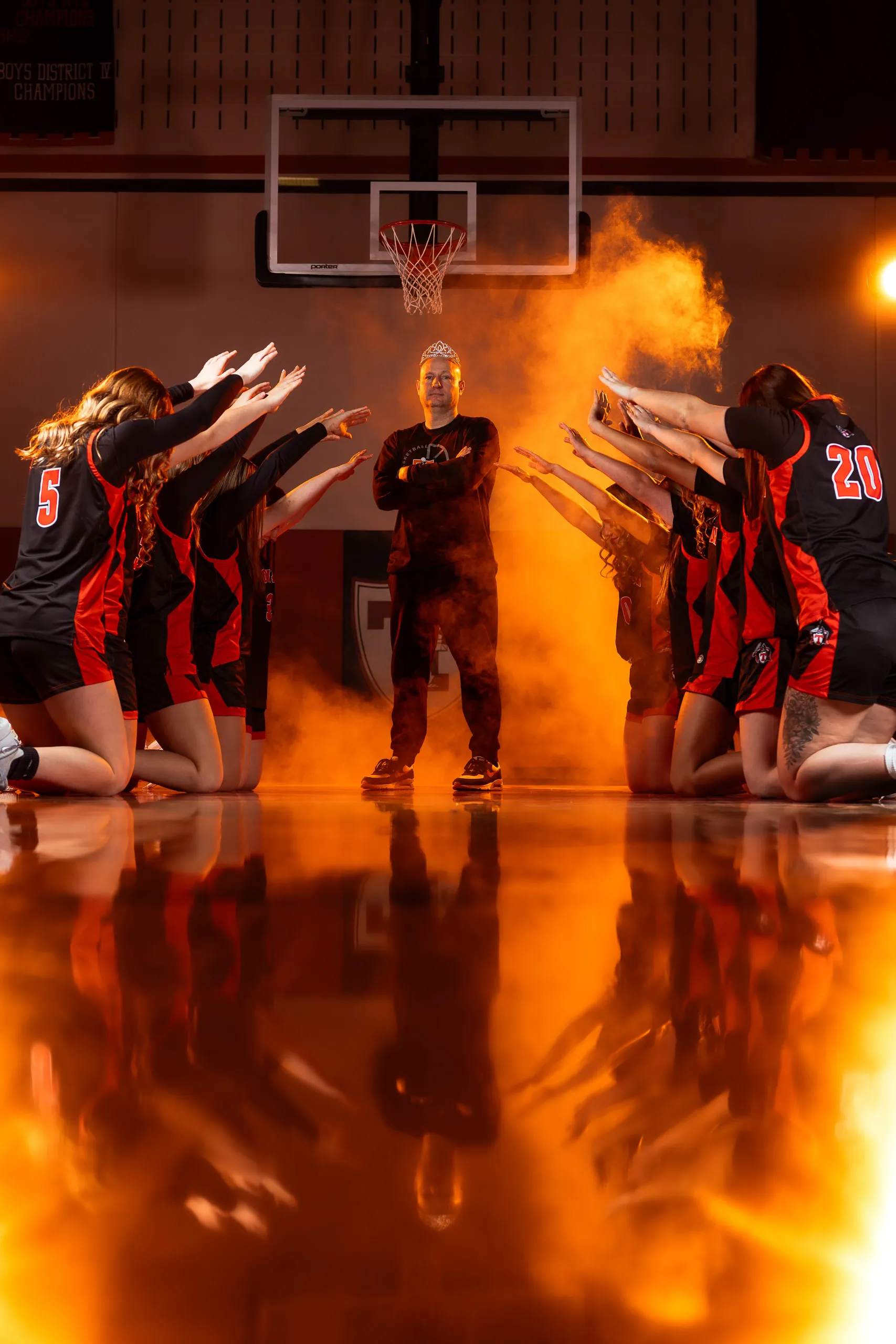 Towanda girls basketball media day portrait in Towanda, Pennsylvania