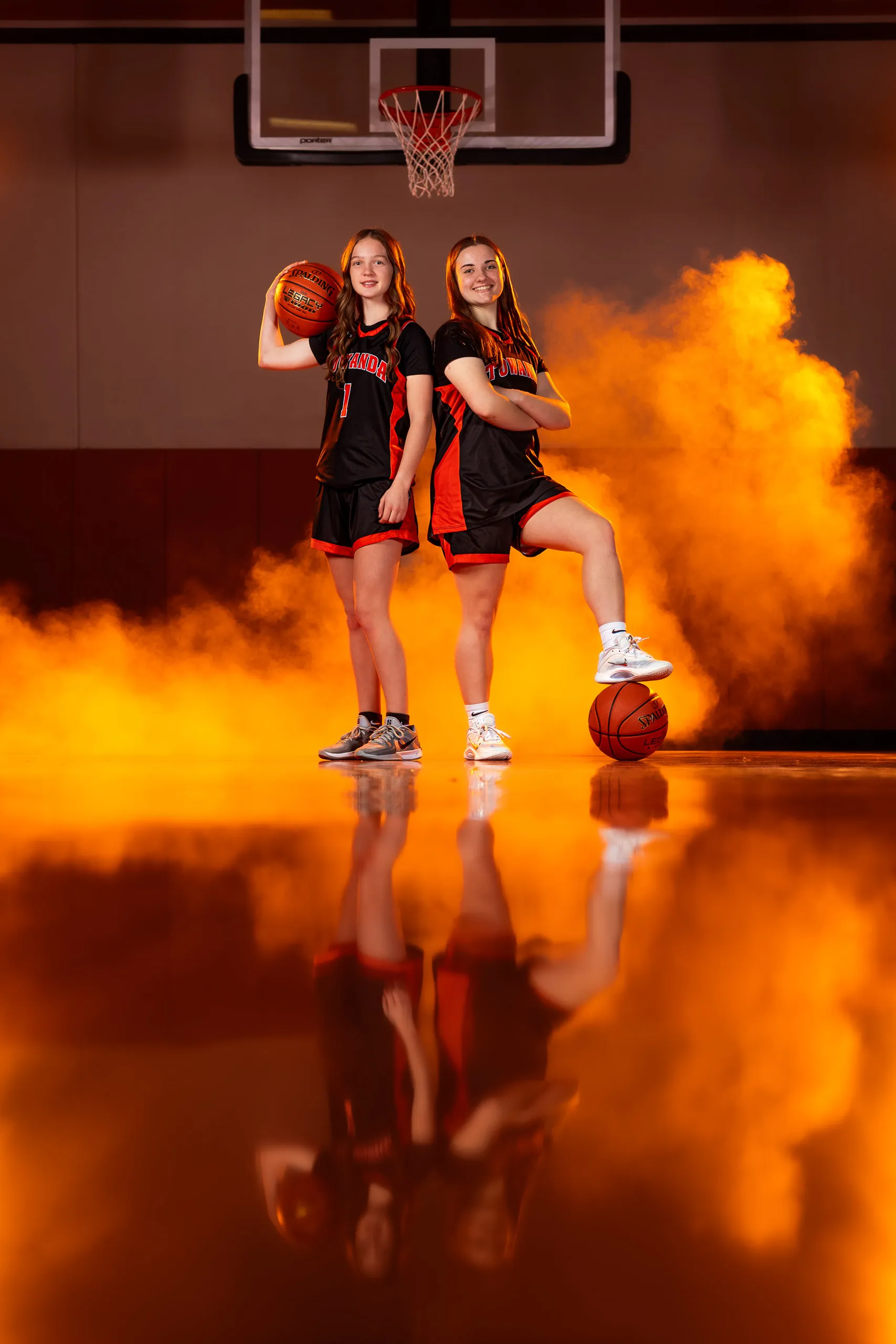 Towanda girls basketball media day portrait in Towanda, Pennsylvania