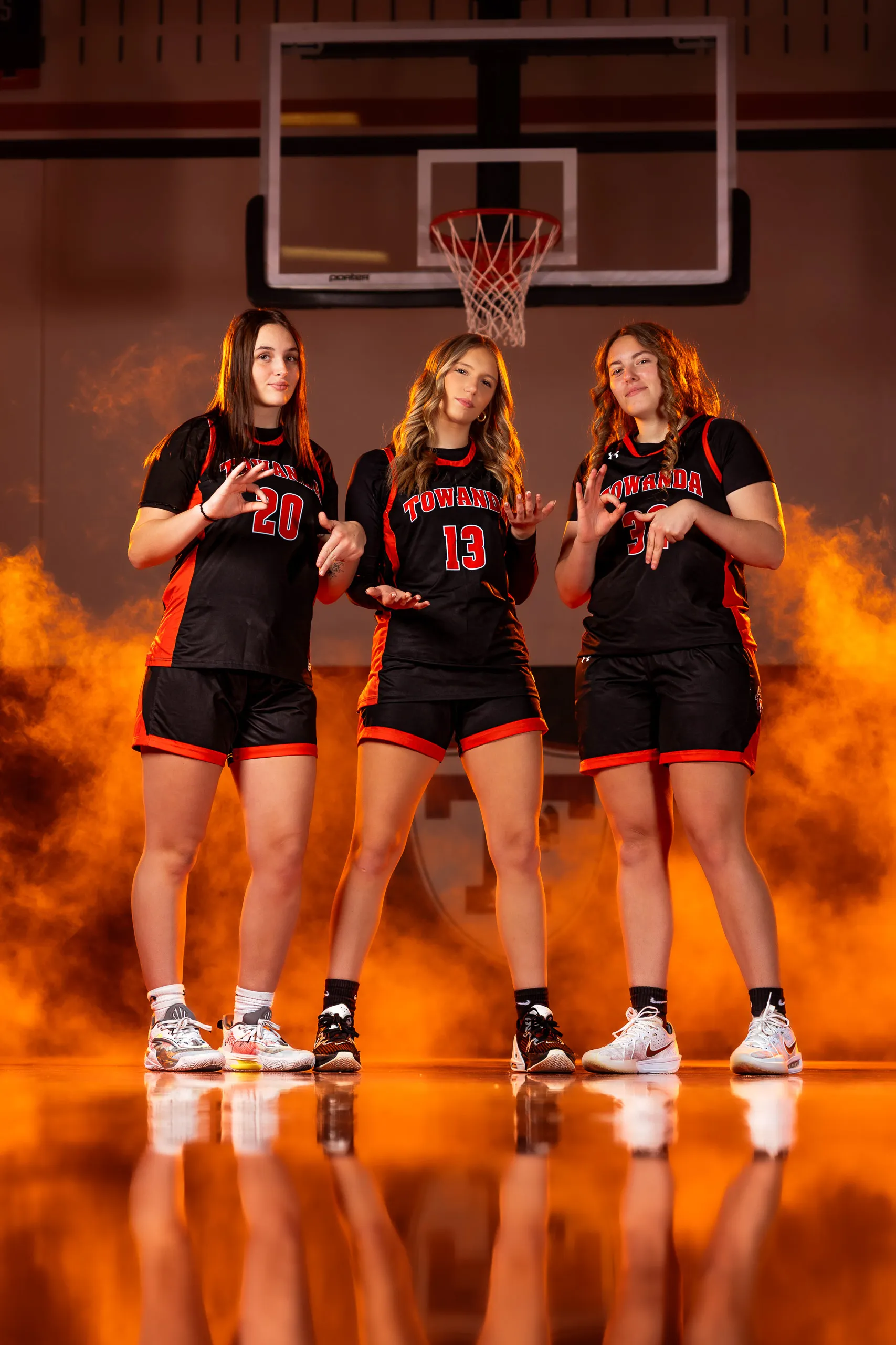 Towanda girls basketball media day portrait in Towanda, Pennsylvania