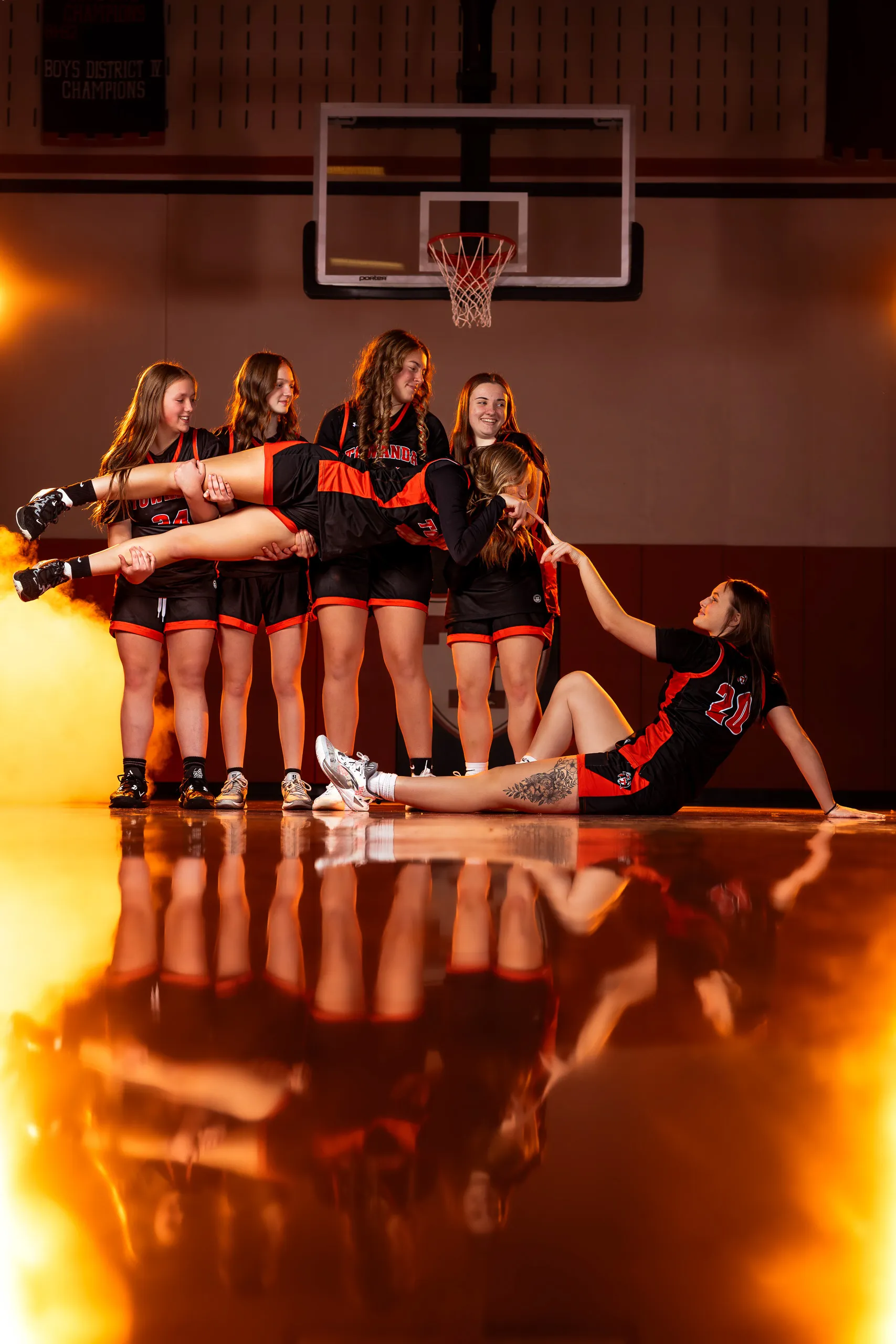 Photo from the Towanda girls basketball media day in Towanda, Pennsylvania