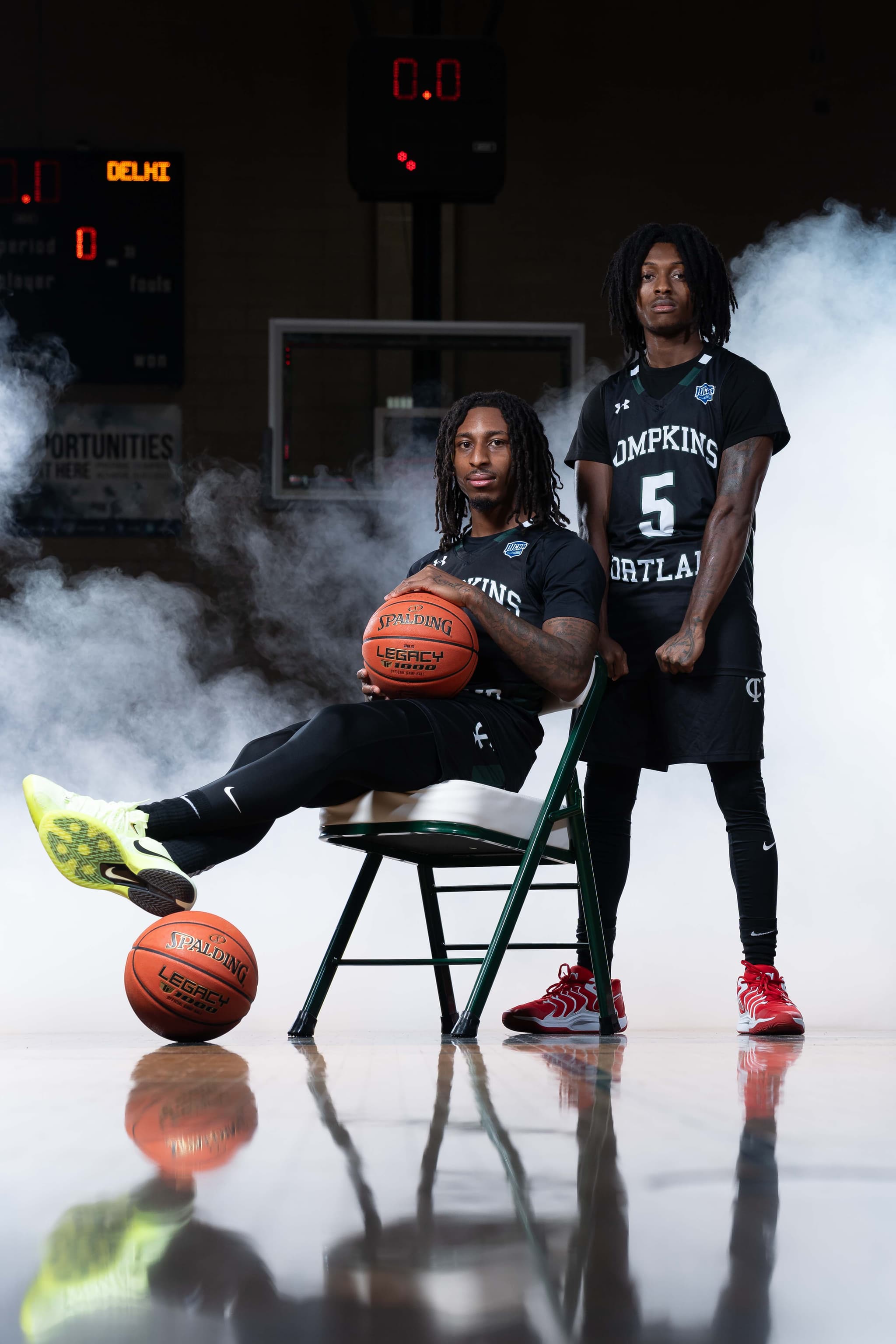 TC3 men's basketball media day photo, Dryden NY