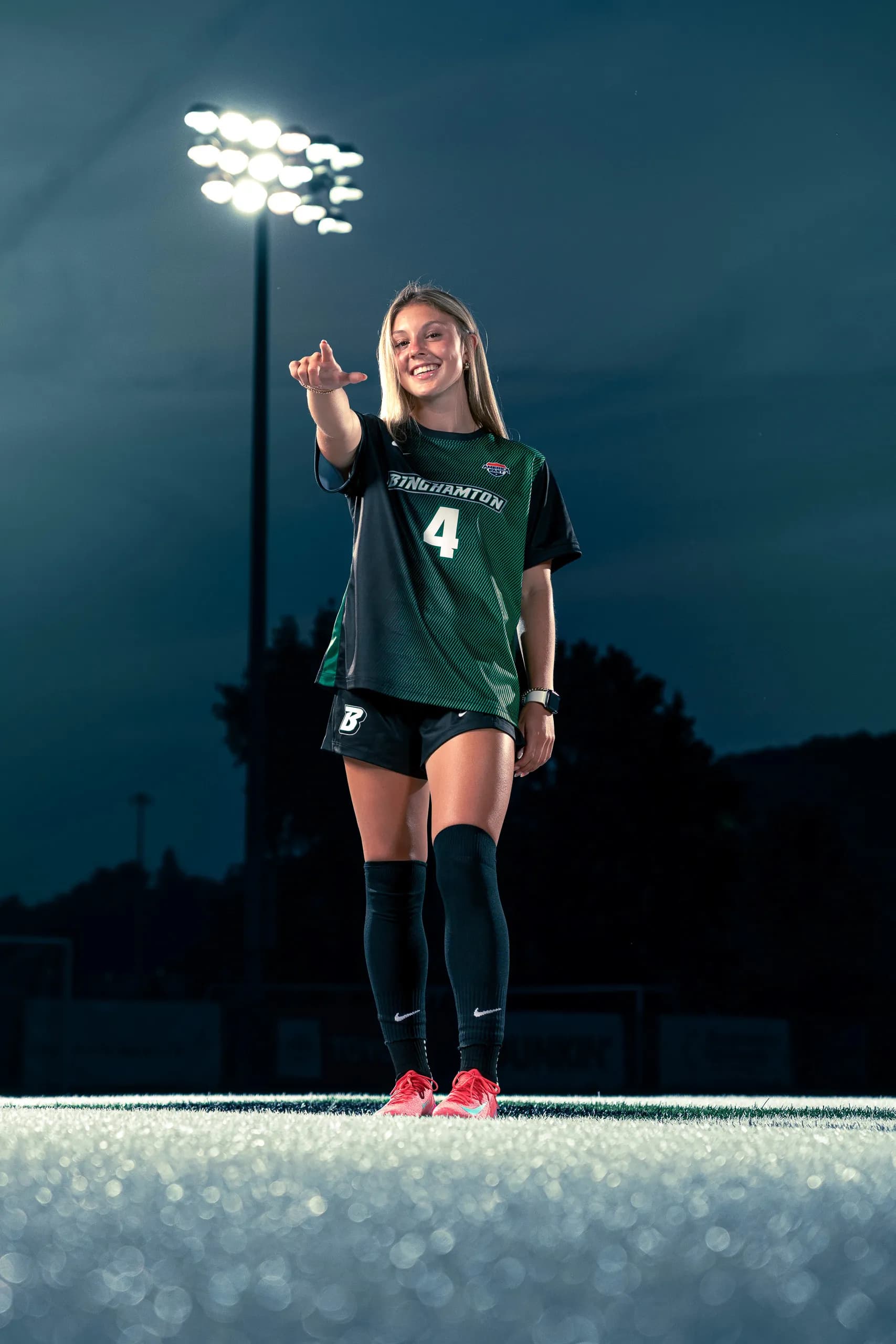 Binghamton University women's soccer media day portrait, Binghamton NY