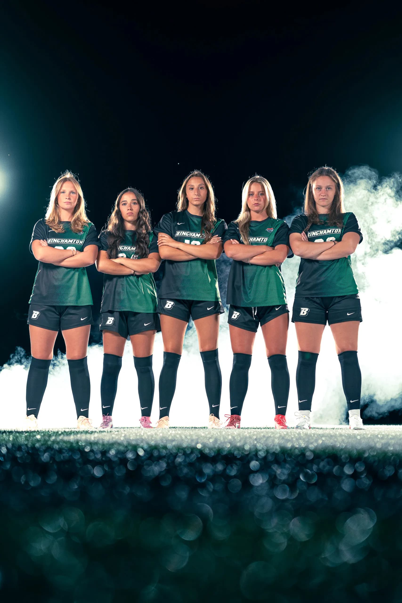 Media day portrait from the Binghamton University women's soccer session in Binghamton, New York